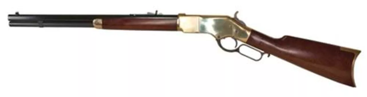 Cimarron 1866 Yellowboy Short Rifle .45 Colt 20″ Barrel Standard Blue Finish Brass Frame 10rd