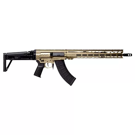 CMMG 86AD60BCT Dissent MK47 7.62x39mm 30+1 (2) 16.10”, Coyote Tan Rec/15” M-Lok Handguard, Side Charging Handle, Black Side Folding Stock & Zeroed Grip, Muzzle Brake, 60/90 Ambi Safety, Adj. Gas Block