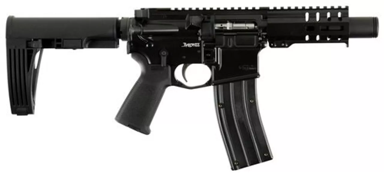 CMMG MK4 Banshee, .22 LR, 4.5″ Barrel, 25rd, Magpul MOE Grips, Black