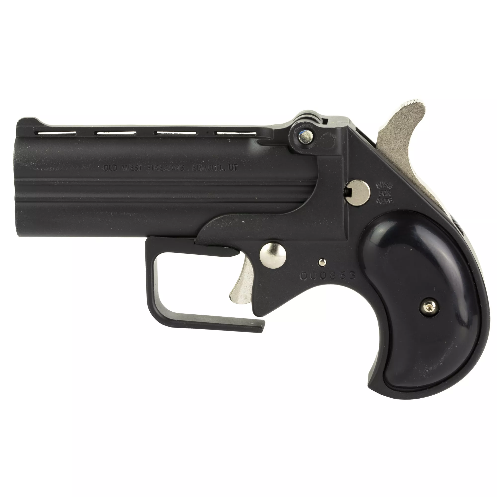 Cobra Pistol BBG9BB Derringer Big Bore 9mm Luger 2 Shot 3.50” Black Barrel, Frame w/Black Plastic Grips