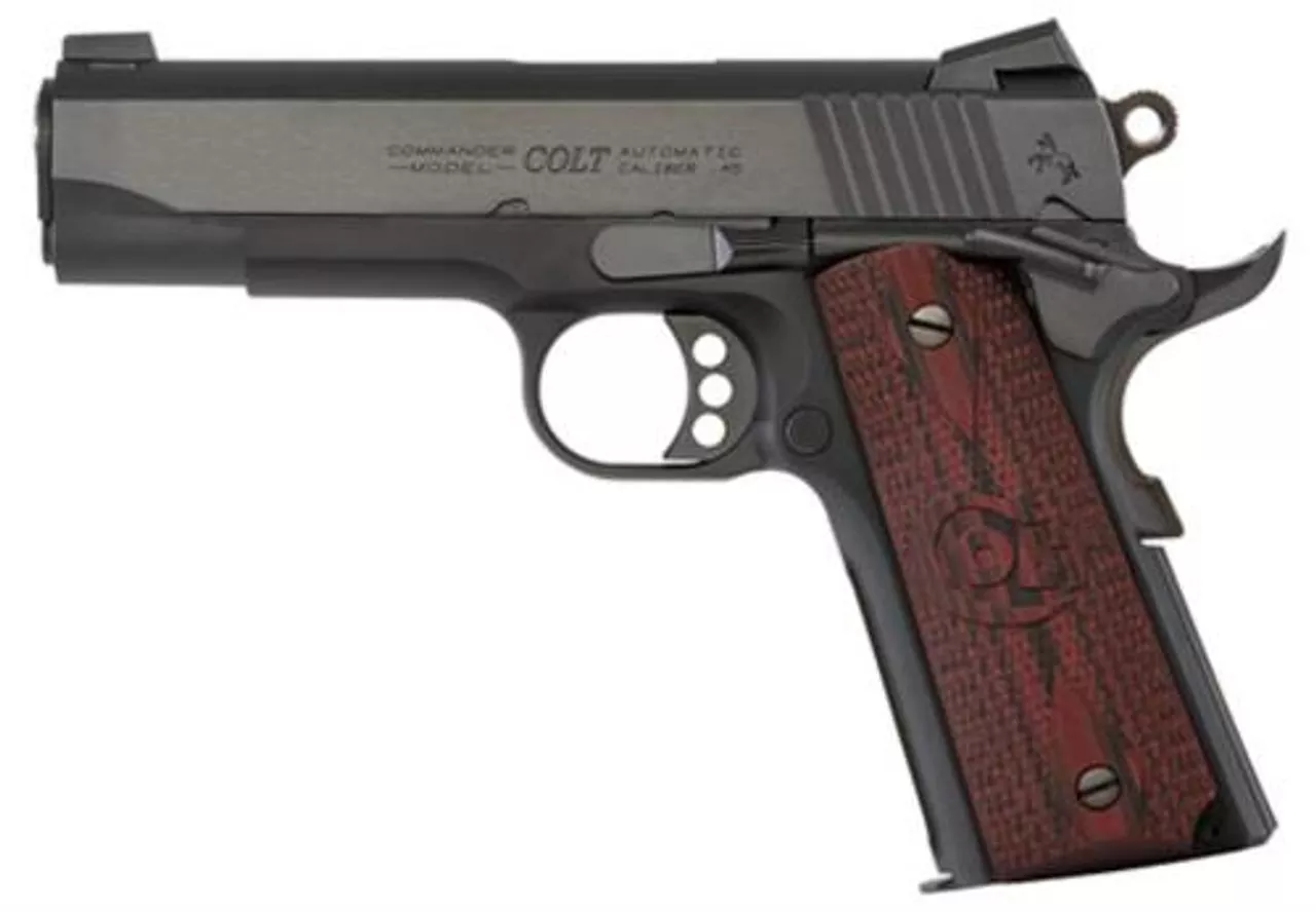 Colt Lightweight Commander 9mm 4.25″ Barrel Blue Finish Novak Sights G10 Grips 8rd Mag