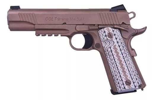 Colt Rail Gun M45A1 Marine Pistol .45 ACP 5" FDE DLC Semi-Automatic Pistol #O1070M45
