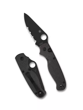 Copy of Spyderco C275CFPS BUTTONUP Carbin Fiber Folding Knife 3.25" Serrated Edge