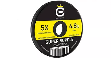 Cortland Super Supple Nylon Tippet 7X 30yd 2.6lb Clear Single Strand 609600