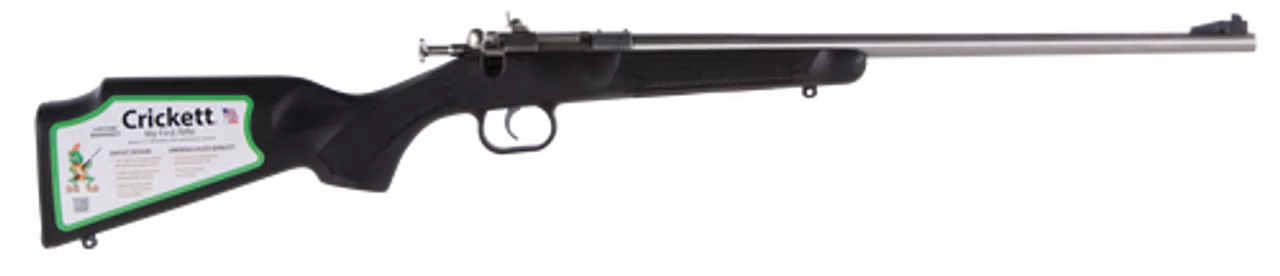 Crickett Single Shot Synthetic 22 WMR, Synthetic Black Stock, Stainless Steel, 1rd