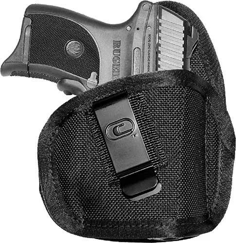 Crossfire Shooting Gear CRFTPSTLSRSA1S2R The Tempest Laser IWB Size 02 Black Ballistic Nylon Belt Clip Fits Subcompact 2-2.50″ Barrel Right Hand