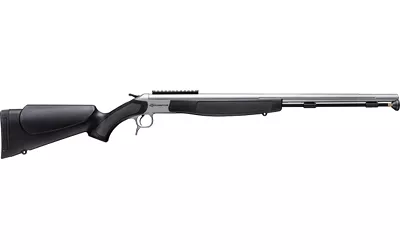 CVA CR3801SM Crossfire 50 Cal Firestick 26” Stainless Fluted Barrel, DuraSight Rail Receiver, Black Fixed Synthetic Stock
