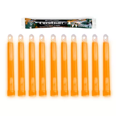 Cyalume 6 Inch Orange Chemlights (Case of 10)