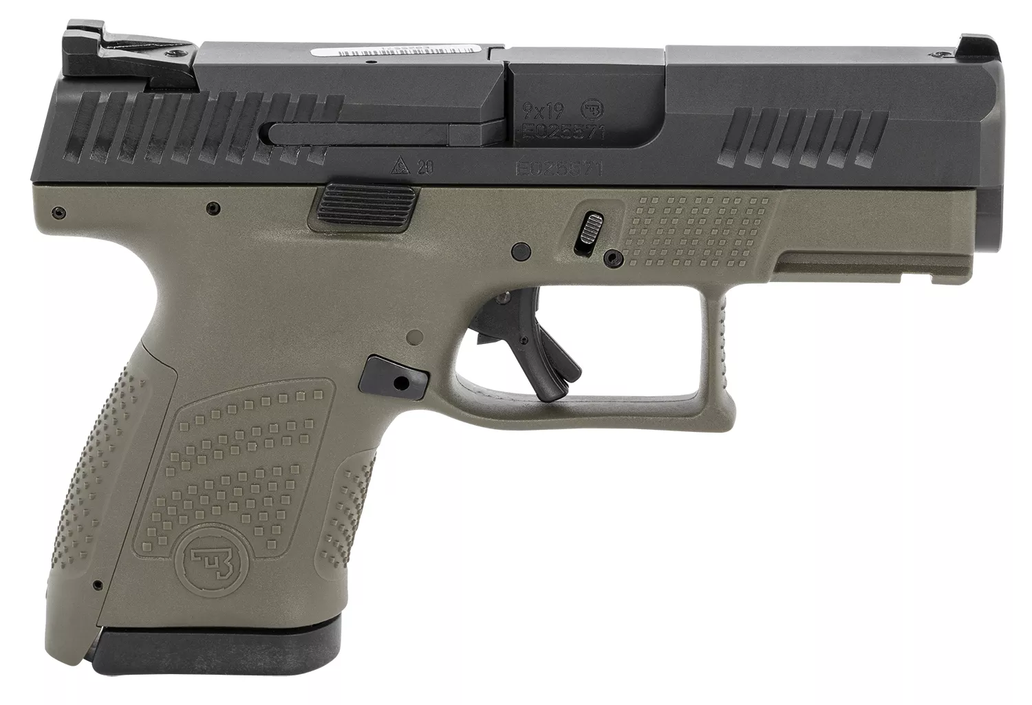 CZ P-10 S Subcompact 9mm Pistol OD Green with 10 Round Magazines