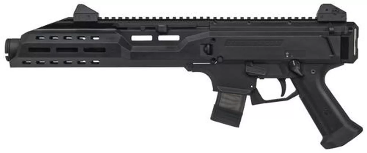 CZ Scorpion EVO 3 S1 Pistol, 9mm, 7.7″, 10rd, Black, Flashcan