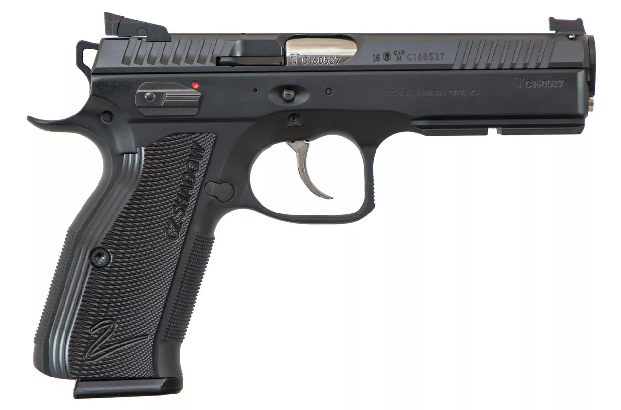 CZ SP-01 AccuShadow 2 9mm, 4.8″ Barrel, Black Aluminum Grip, Black Nitride Slide, 17rd