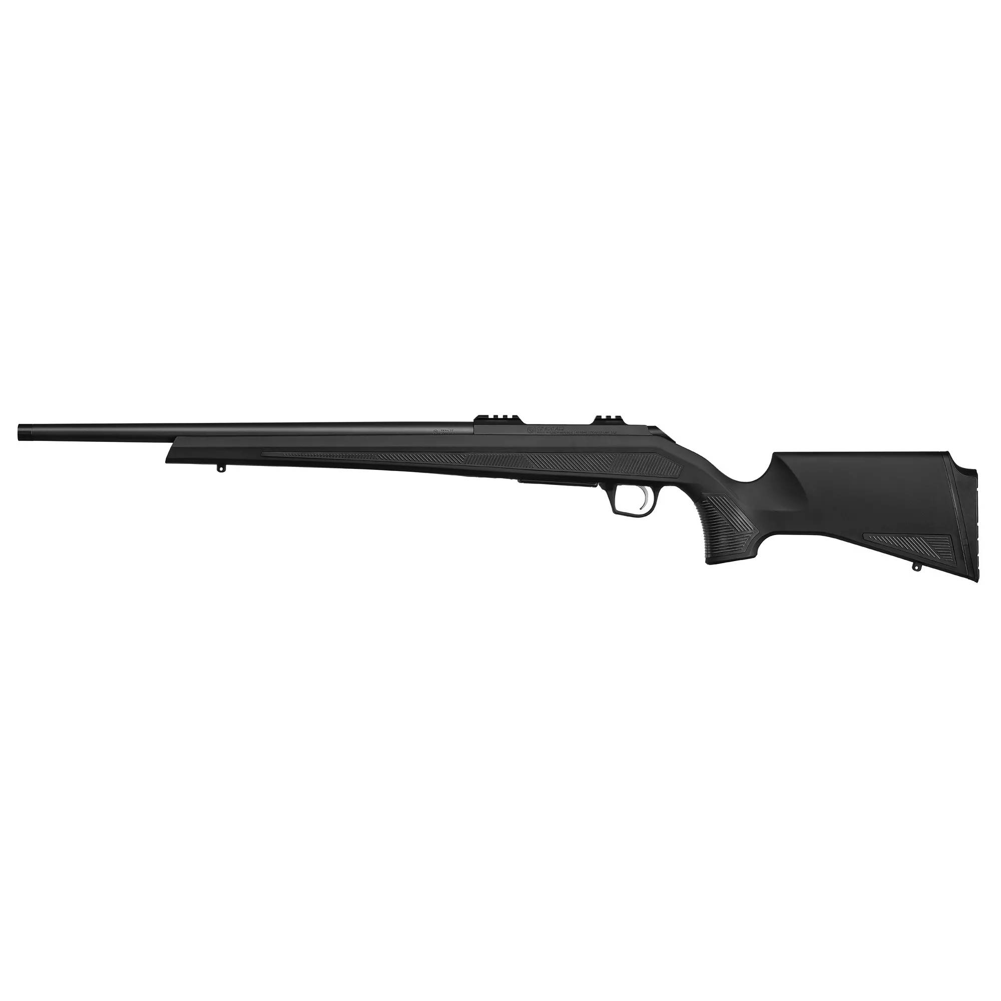 CZ-USA 07403 CZ 600 Alpha Full Size 7.62x39mm 5+1 18” Black Steel Threaded Barrel, Black Aluminum Receiver, Picatinny Rail, Black Fixed Soft Touch Stock, Right Hand