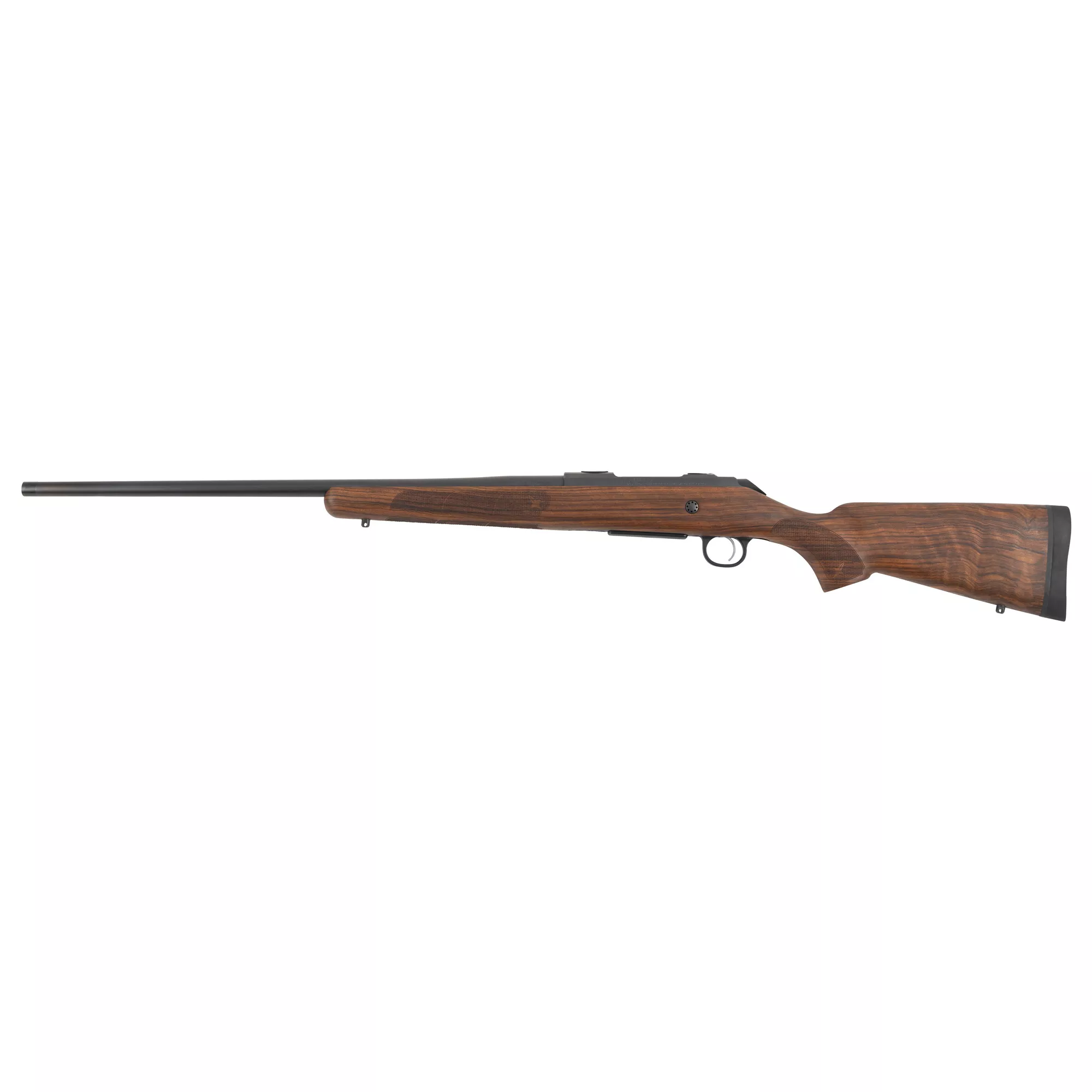 CZ-USA 07726 CZ 600 American ST3 30-06 Springfield 3+1 24” Threaded, Black Barrel/Rec, Grade A Dark Walnut Stock, Adj. Trigger