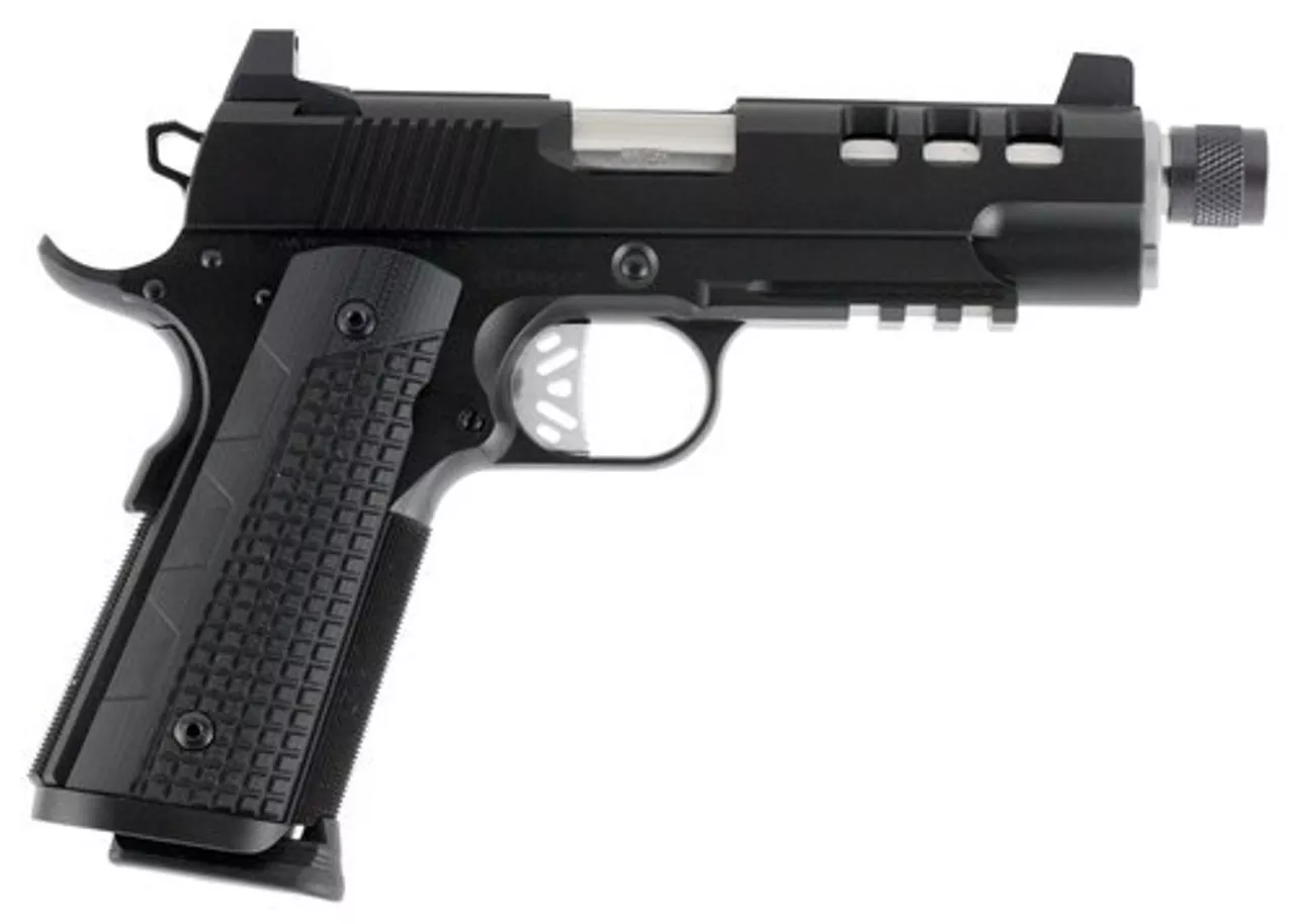 Dan Wesson Discretion Commander, 45 ACP, 5″, 8rd, G10 Grips, Black SS