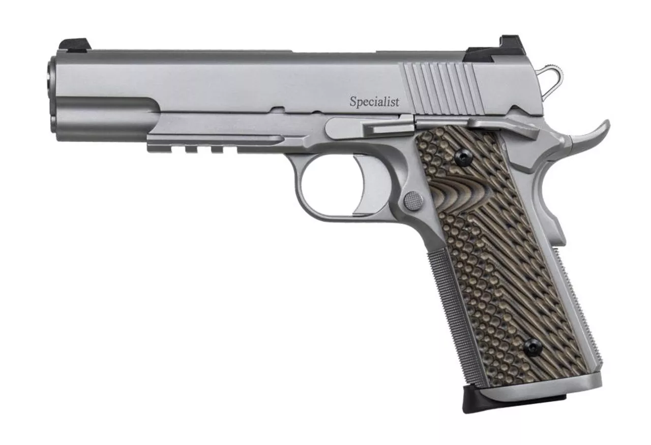 Dan Wesson Specialist Commander 45 ACP, SS, Tactical Tritium 8RD Mags