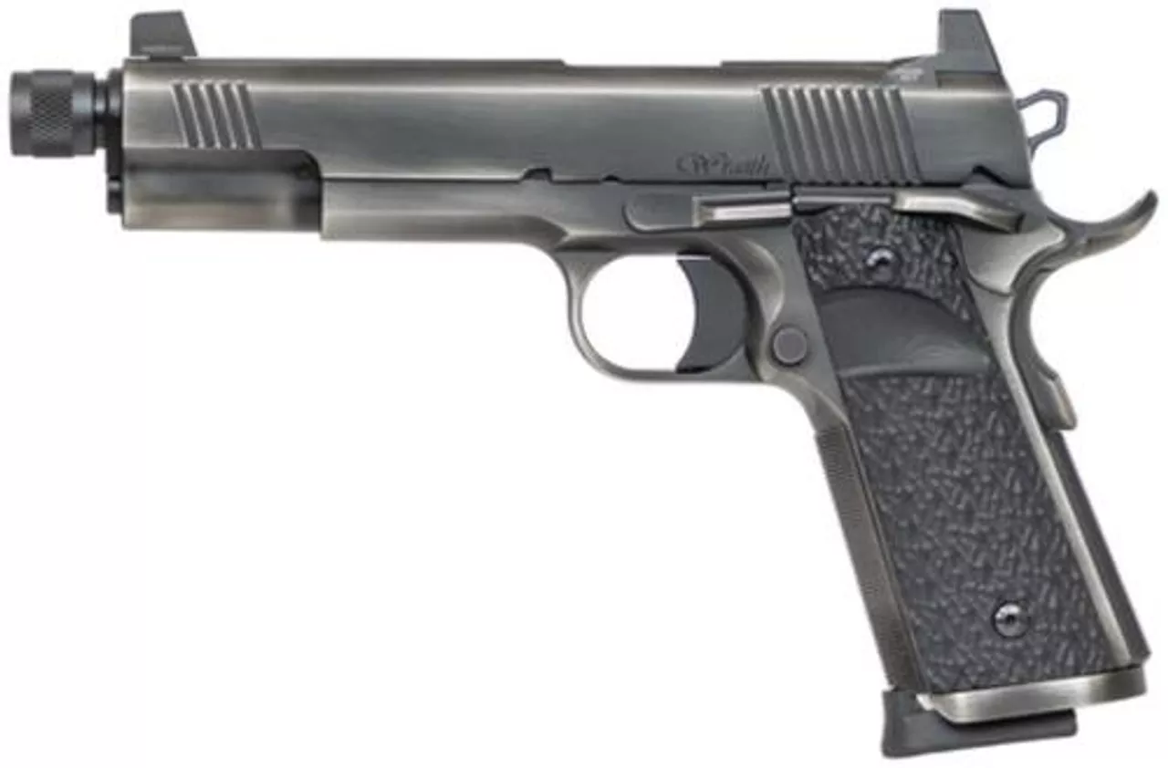 Dan Wesson Wraith 10MM, 5.75″ Threaded Barrel, Distressed Finish, G10 Grips, 8rd, Suppressor Height Night Sights