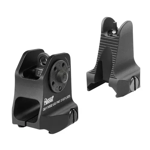Daniel Defense 1908809116 Rock and Lock Fixed Front/Rear Sights AR-15 Aluminum Black