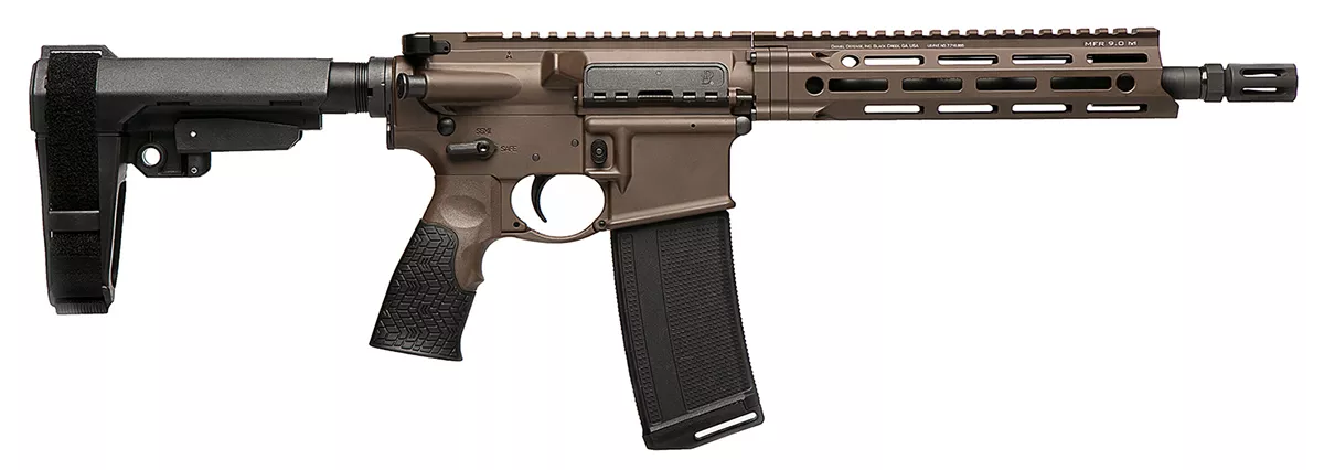 Daniel Defense DDM4 V7 AR-15 5.56 NATO Pistol with SBA3 Arm Brace Brown Cerakote