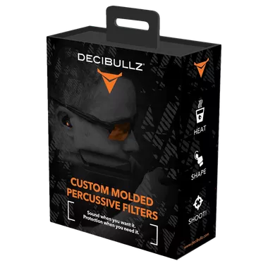 Decibullz Custom Molded Percussive Shooting Filters, Black