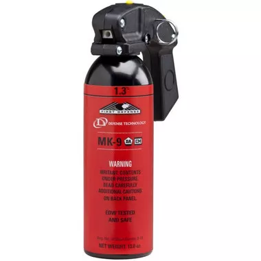 Defense Technology First Defense MK-9 OC Pepper Spray Fogger | 1.3% Red Band Stream/Fog Aerosol | Law Enforcement Crowd Control & Riot Defense, New/Old Stock