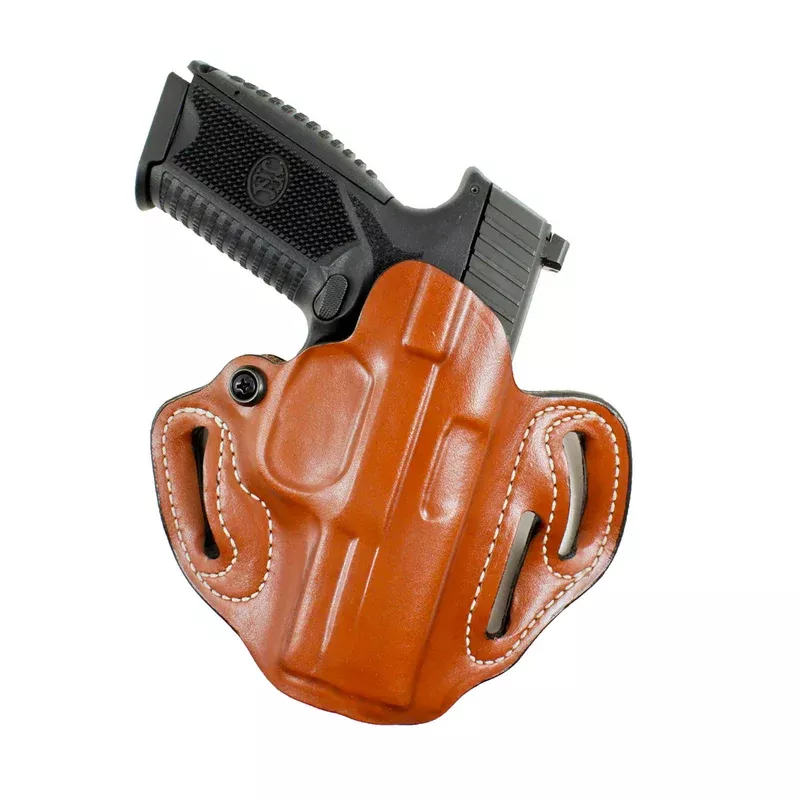 DeSantis Gunhide 002TA7WZ0 Speed Scabbard OWB Tan Leather Belt Slide Fits Springfield Prodigy w/wo Red Dot Fits 4.25″ Barrel Right Hand