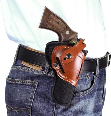 DeSantis The Wild Hog Hybrid Colt Python/Ruger GP100/S&W L Frame 4" Tan/BLK