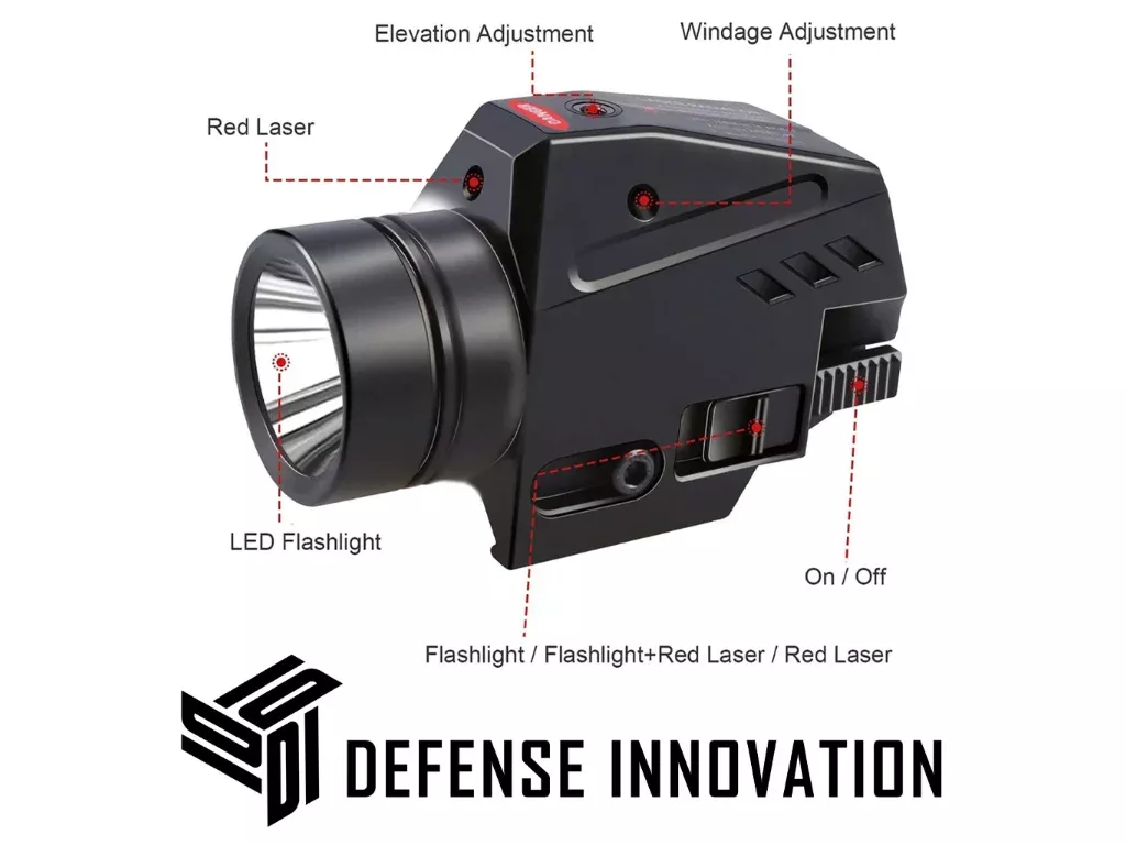 DI Defense Innovation Night Defender Flashlight Laser Combo, 6mm