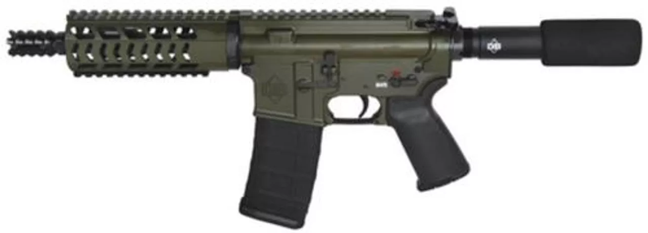 Diamondback DB15 Pistol 5.56/223 7.5″ Barrel Olive Drab Green Finish 30rd Mag