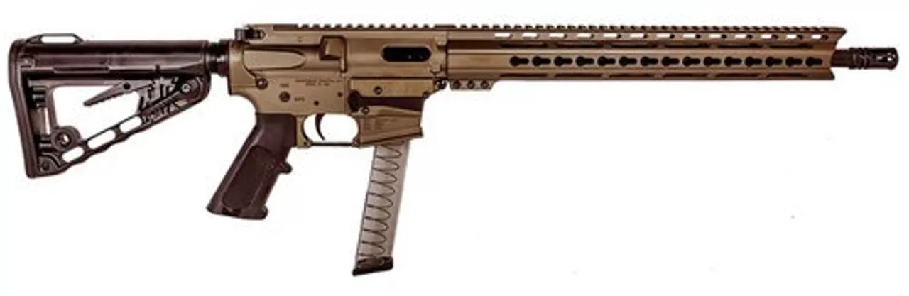 Diamondback DB9, 9mm, 16″, 31rd, Rogers Super-Stoc, Burnt Bronze