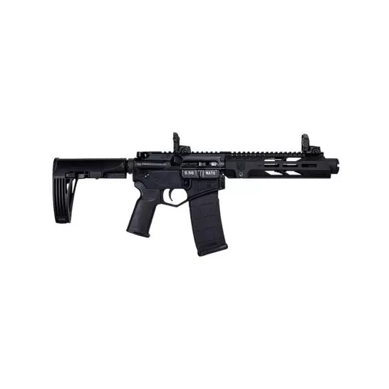 Diamondback Firearms DB15 7″ 5.56 AR Pistol w/ MBUS Sight, Blk – DB15PDS7B