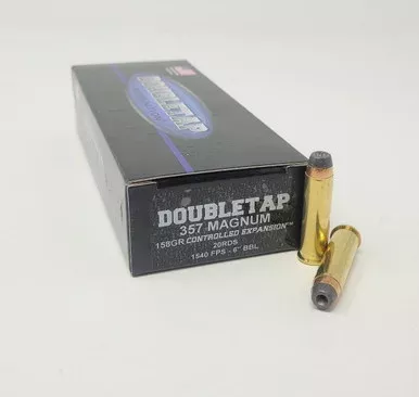 DoubleTap 357 Mag Ammunition DT357MAG158CE20 158 Grain Controlled Expansion Hollow Point 20 Rounds