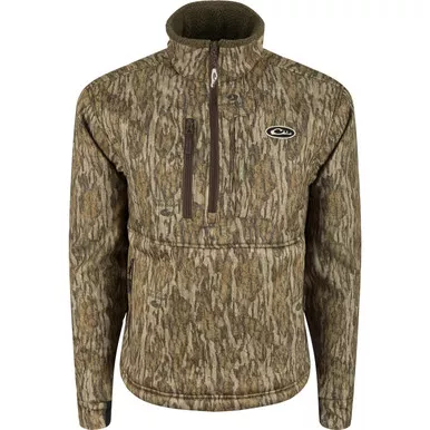 Drake 1/4 Zip Hole Shot Hooded Windproof Eqwader Bottomland XX Large