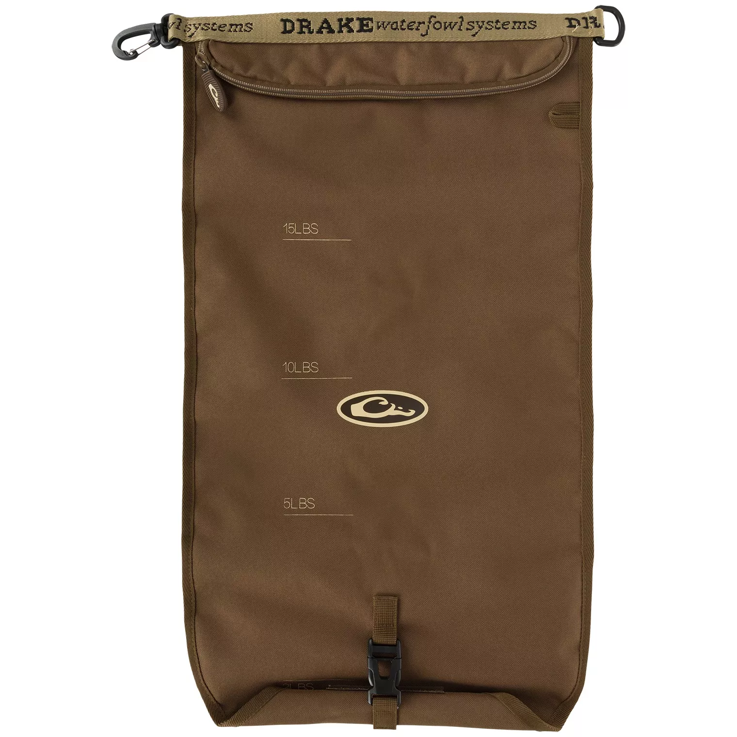 Drake Waterfowl GD8000BRN Travel Food Bag Gun Dog Brown 600D Polyester Draw String Closure