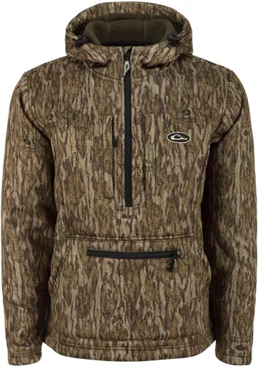 Drake Waterfowl Men's 1/4 Zip Hunting Hoodie Mossy Oak Bottomland XXX Large