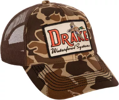 Drake Waterfowl Square Patch Foam Front Ball Cap Old School OSFM