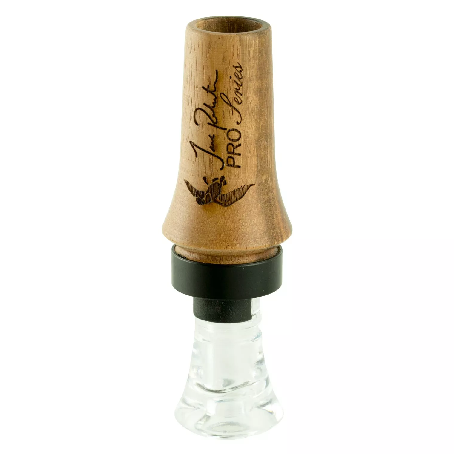 Duck Commander DCPROTW Jase Pro Series Double Reed Mallard Hen Sounds Attracts Ducks Natural Tigerwood