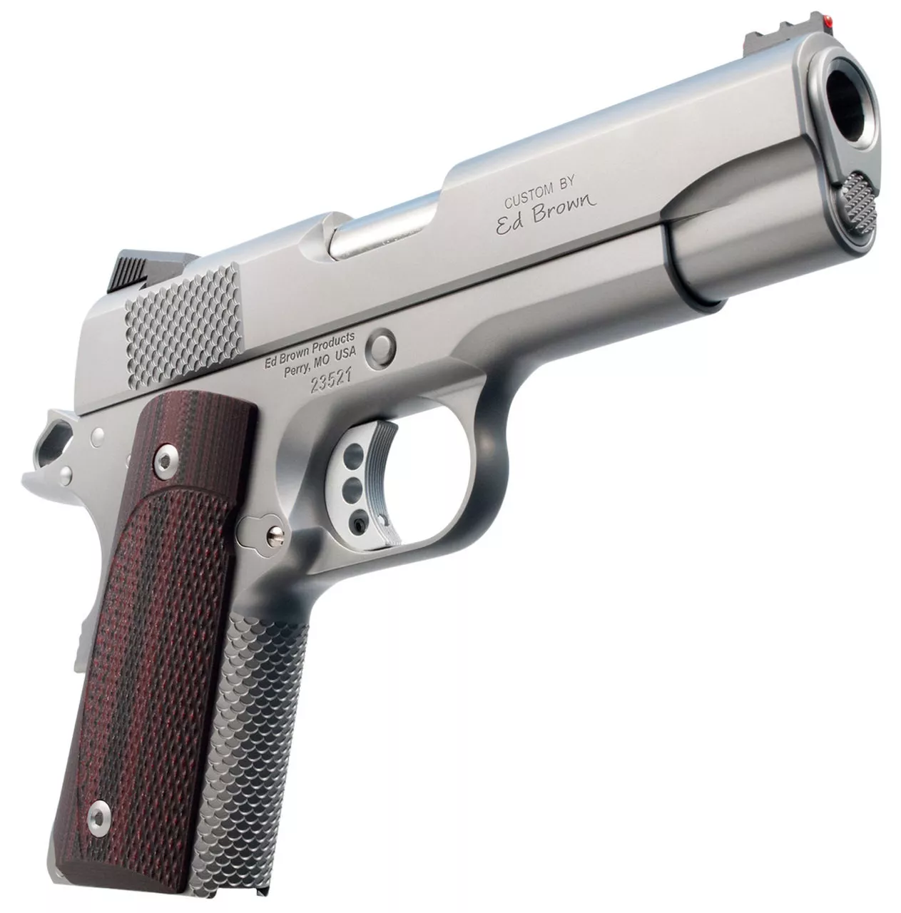 Ed Brown CCO Single 45 ACP 4.25″ Barrel, FOF Black VZ Grip Stainless Steel, 7rd
