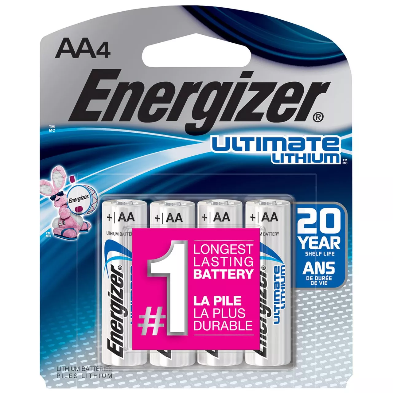 Energizer Ultimate Lithium AA Battery 4 Pack