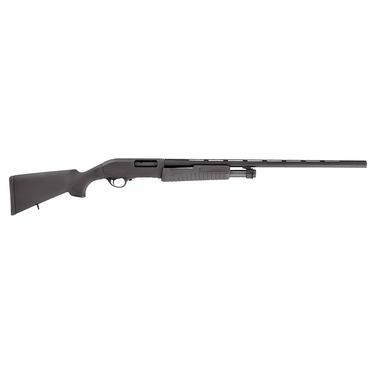 Escort HEFH20280501 Field Hunter Full Size 20 Gauge Pump 3” 4+1 28” Black Vent Rib Barrel, Black Anodized Aluminum Grooved Receiver, Fixed Black Synthetic Stock, Right Hand