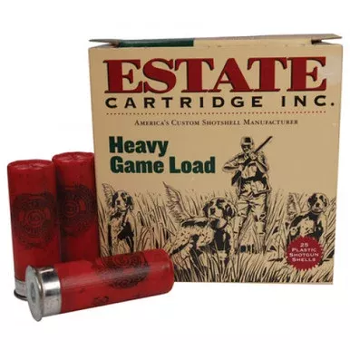 Estate 12 Gauge Ammunition Heavy Game Loads HG126 2-3/4″ 6 Shot 1-1/8oz 1255fps Case of 250 Rounds