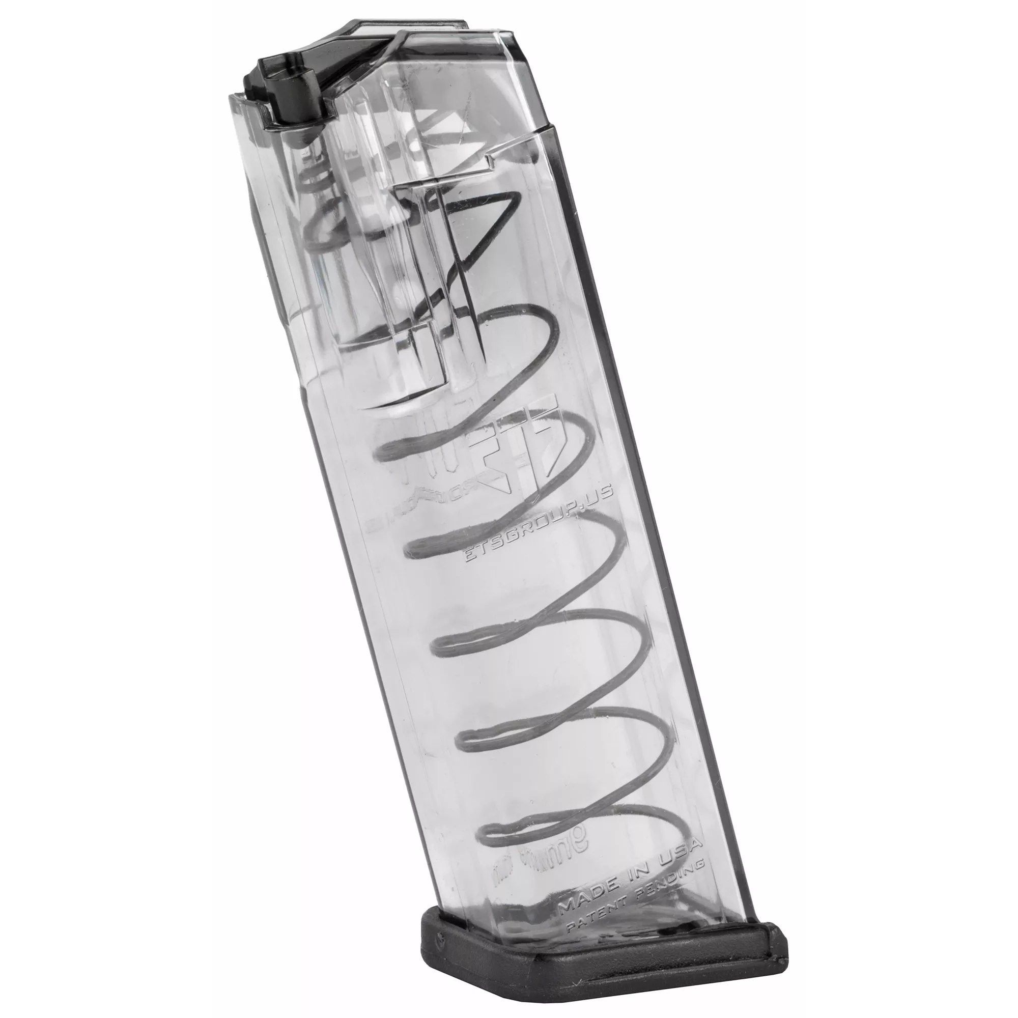 ETS Group GLK17 Pistol Mags 17rd 9mm Luger Compatible w/ Glock 17/18/19/26/45/34 Clear Polymer