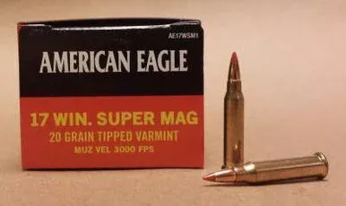 Federal 17 WSM Ammunition American Eagle AE17WSM1 20 Grain Tipped Varmint 3000 FPS 50 Rounds