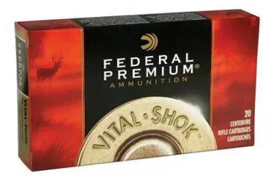 Federal 7mm Rem Mag Ammunition Vital-Shok P7RTT1 160 Grain Trophy Bonded Tip 20 Rounds