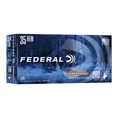 Federal Power-Shok .35 Remington Ammo 200 Grain Jacketed Soft Point Box of 20