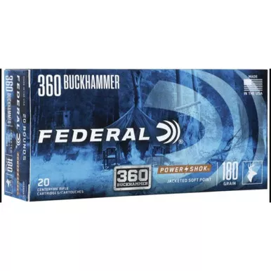 Federal Power-Shok Rifle Ammo 360 Buckhammer 180 Grain