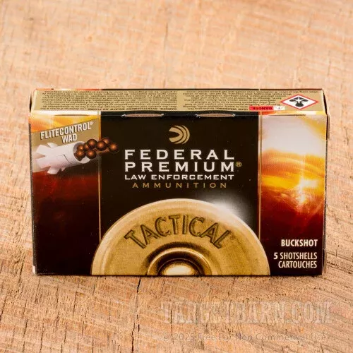 Federal Premium Law Enforcement 12 Gauge Ammunition – 5 Rounds of 2-3/4″ 00 Buck Shot