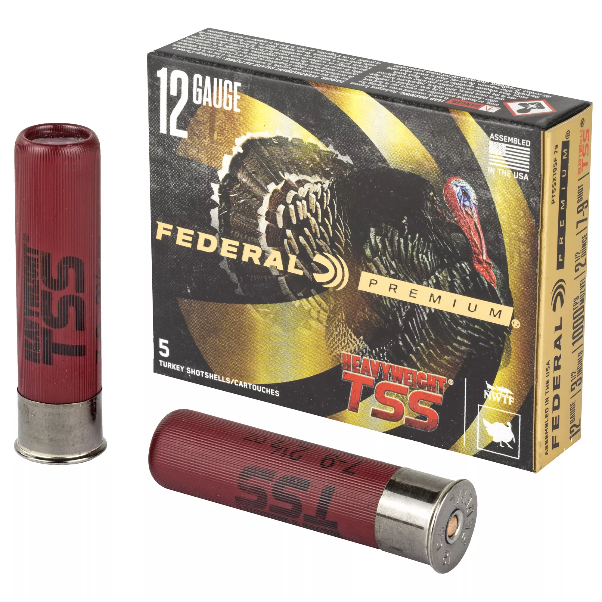 Federal PTSSX195F79 Premium Heavyweight TSS 12 Gauge 3.50” 2 1/2 oz 7,9 Shot 5 Bx/ 50 Cs