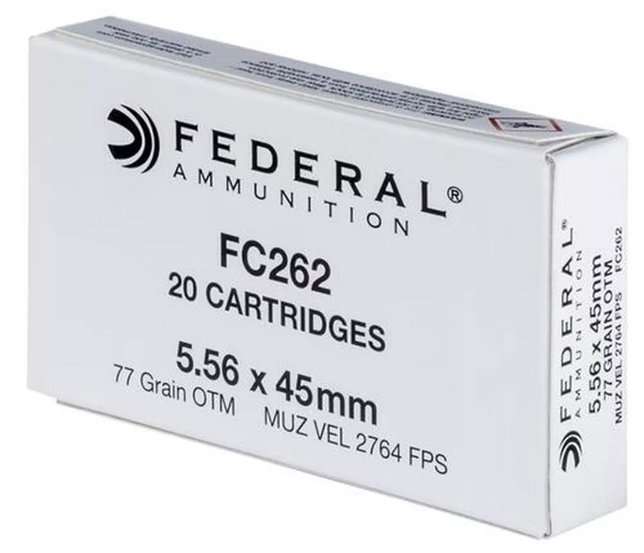Federal Rifle Ammunition, 5.56 NATO, Open Tip Match, 77 Gr, 20rd Box