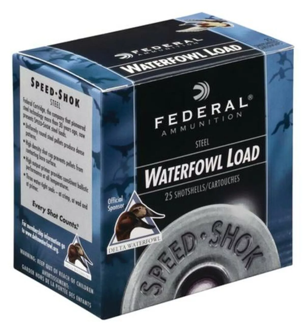 Federal Speed-Shok Steel 12 Ga, 3.5″, 1550 FPS, 1.375oz, T Shot, 25rd/Box