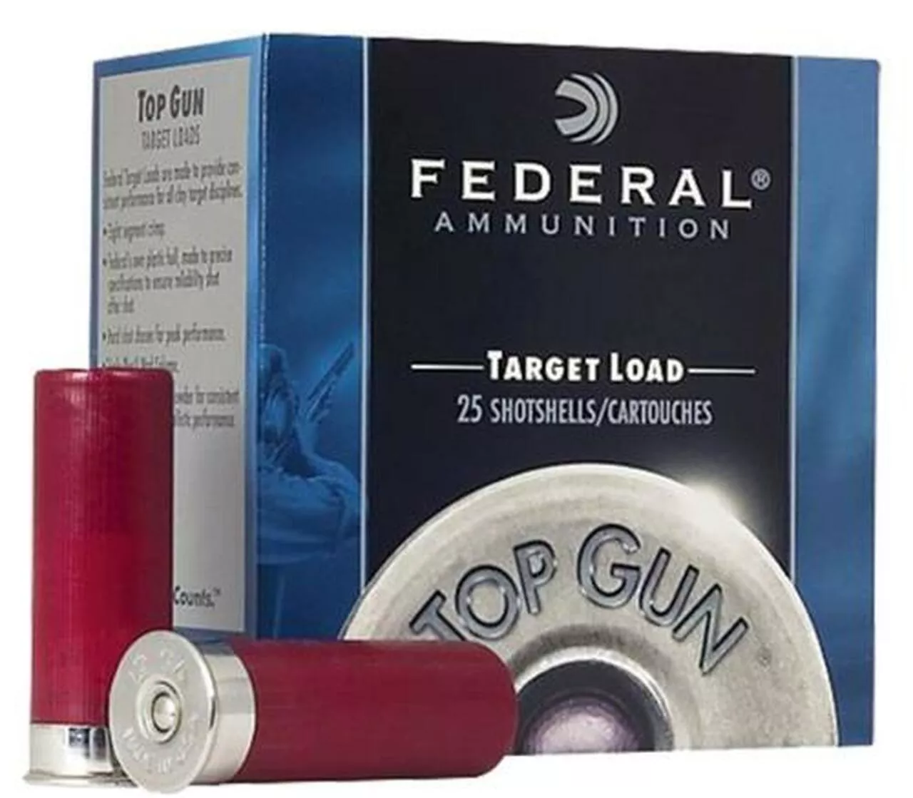 Federal Top Gun Target 12 Ga, 2.75″, 1oz, 7.5 Shot, 1180 fps, 25rd/Box